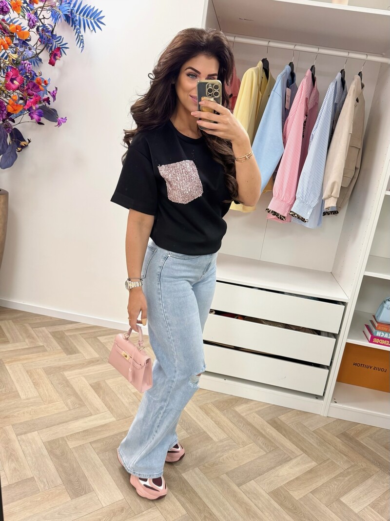 T-shirt pinky Black