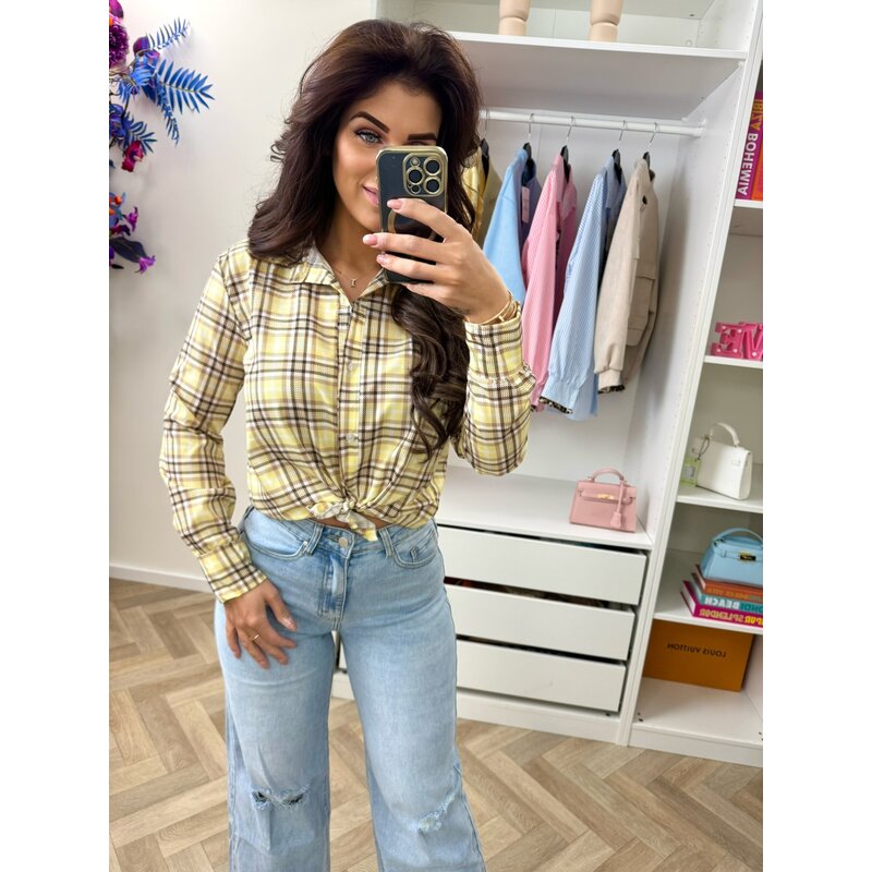 Blouse ruit Italy Yellow