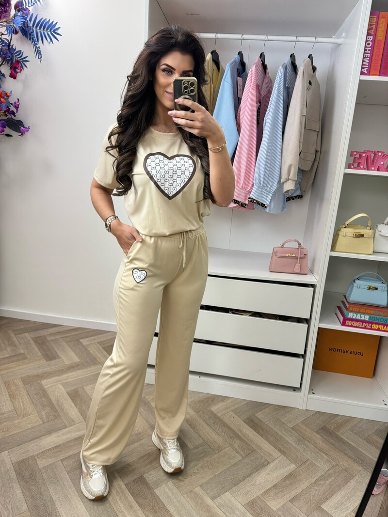 Set heart 816 Beige