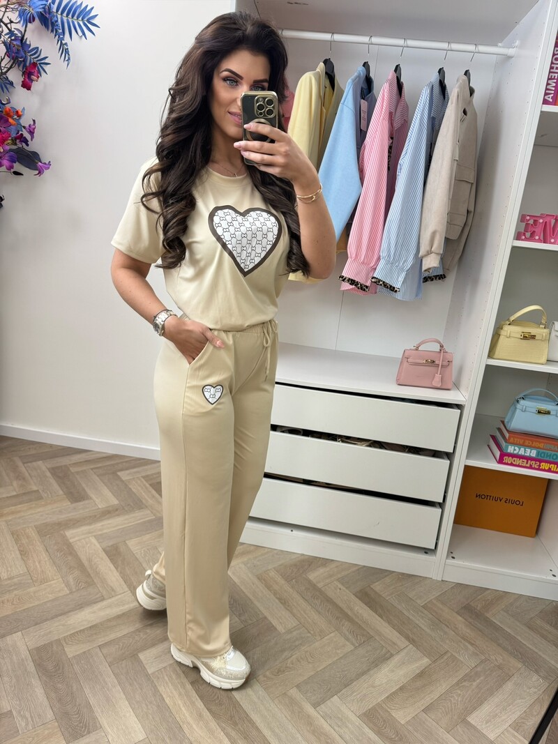 Set heart 816 Beige