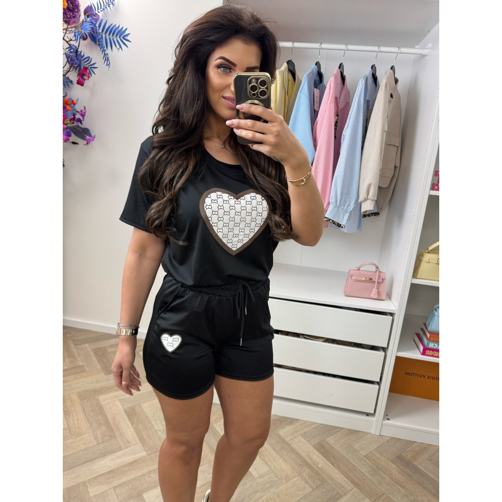 Set short heart 817 Black