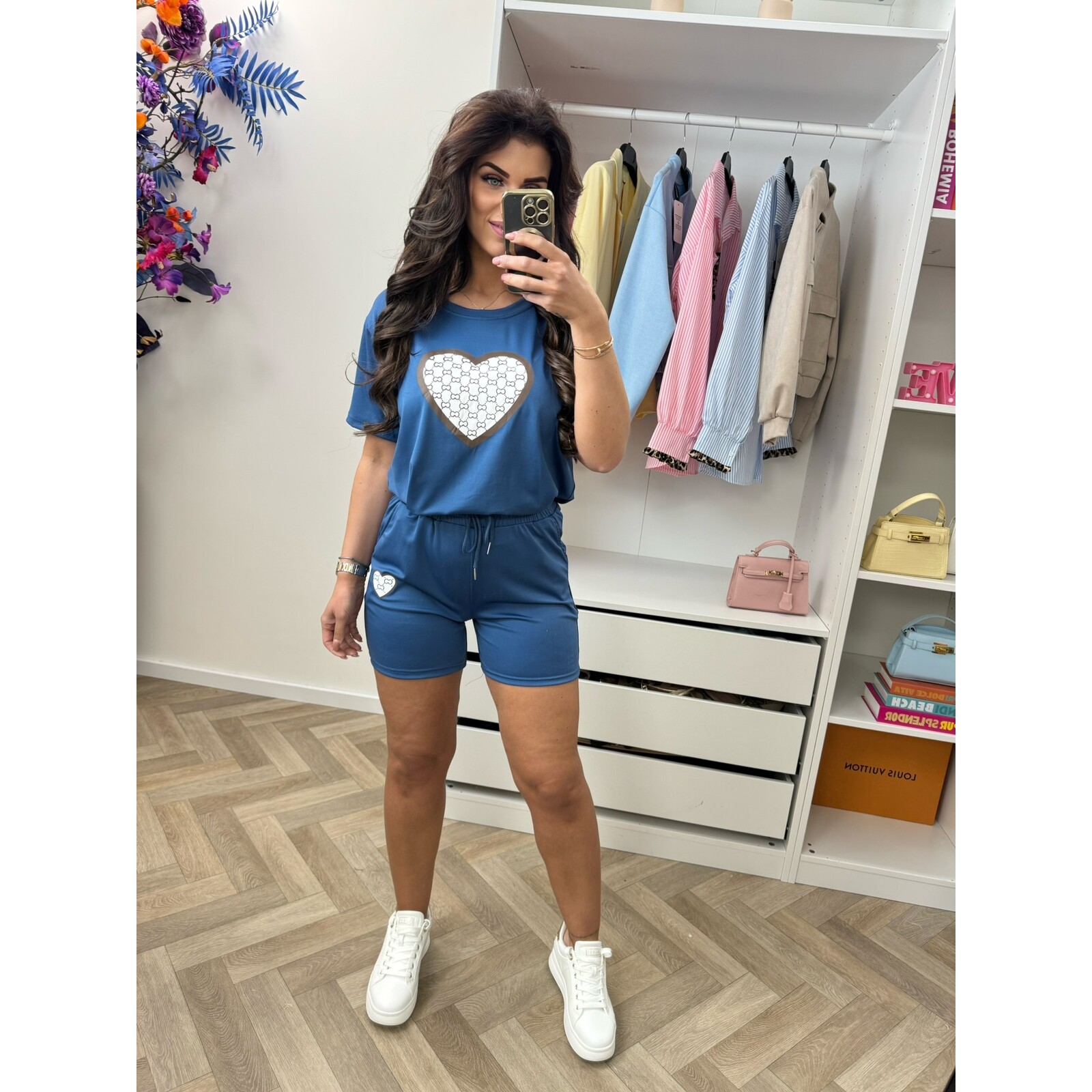 Set short heart 817 Kobalt