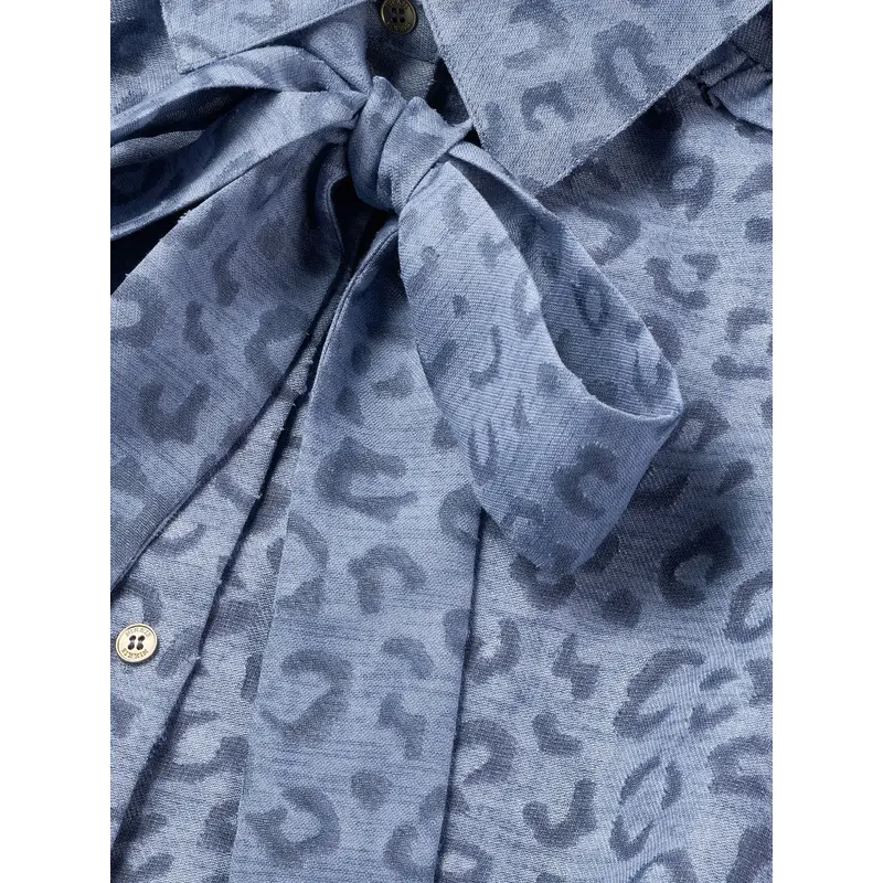 Dress Pragues Leopard Misty Blue Nikkie