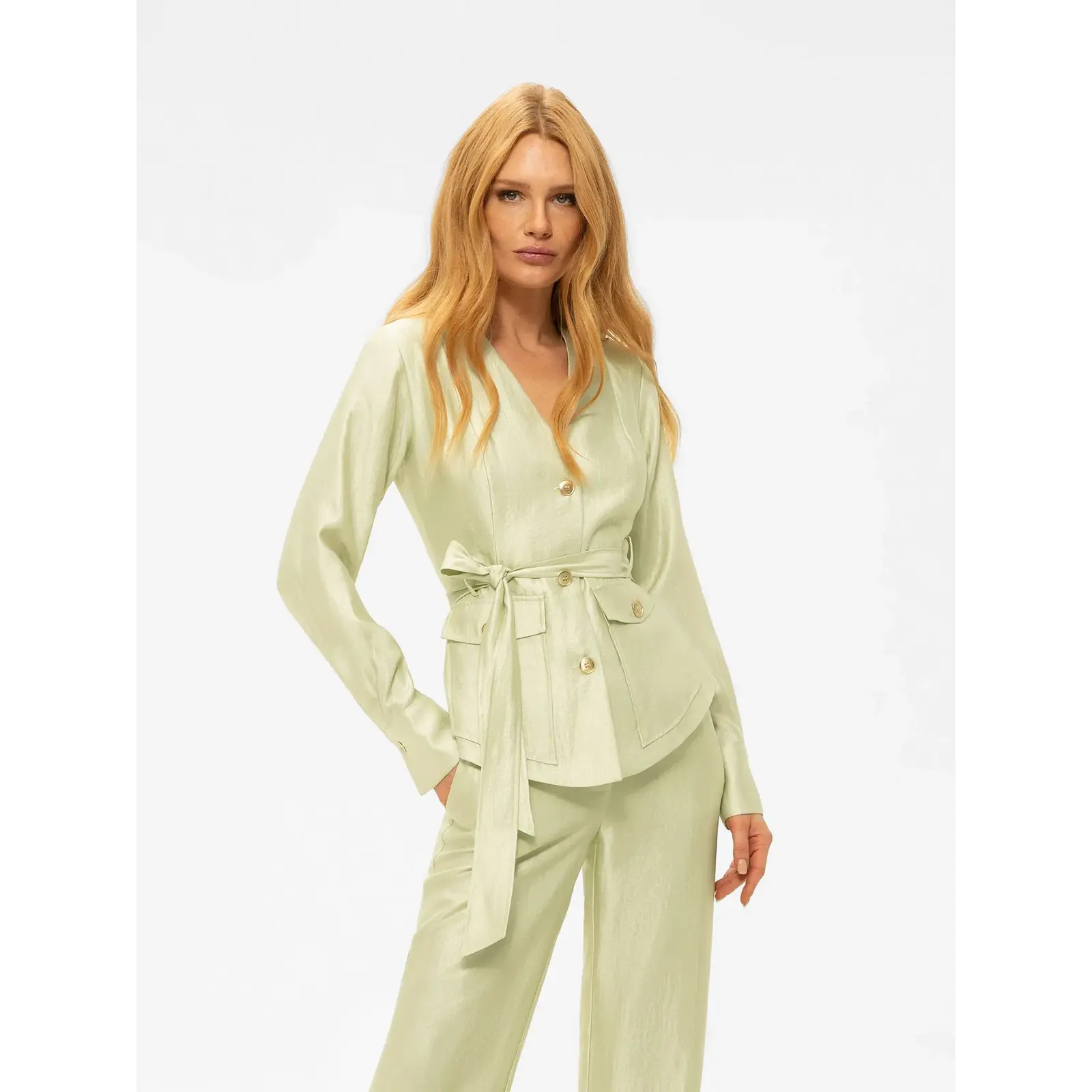 Nikkie Blouse Porlamar Wrap Aloe Vera Nikkie