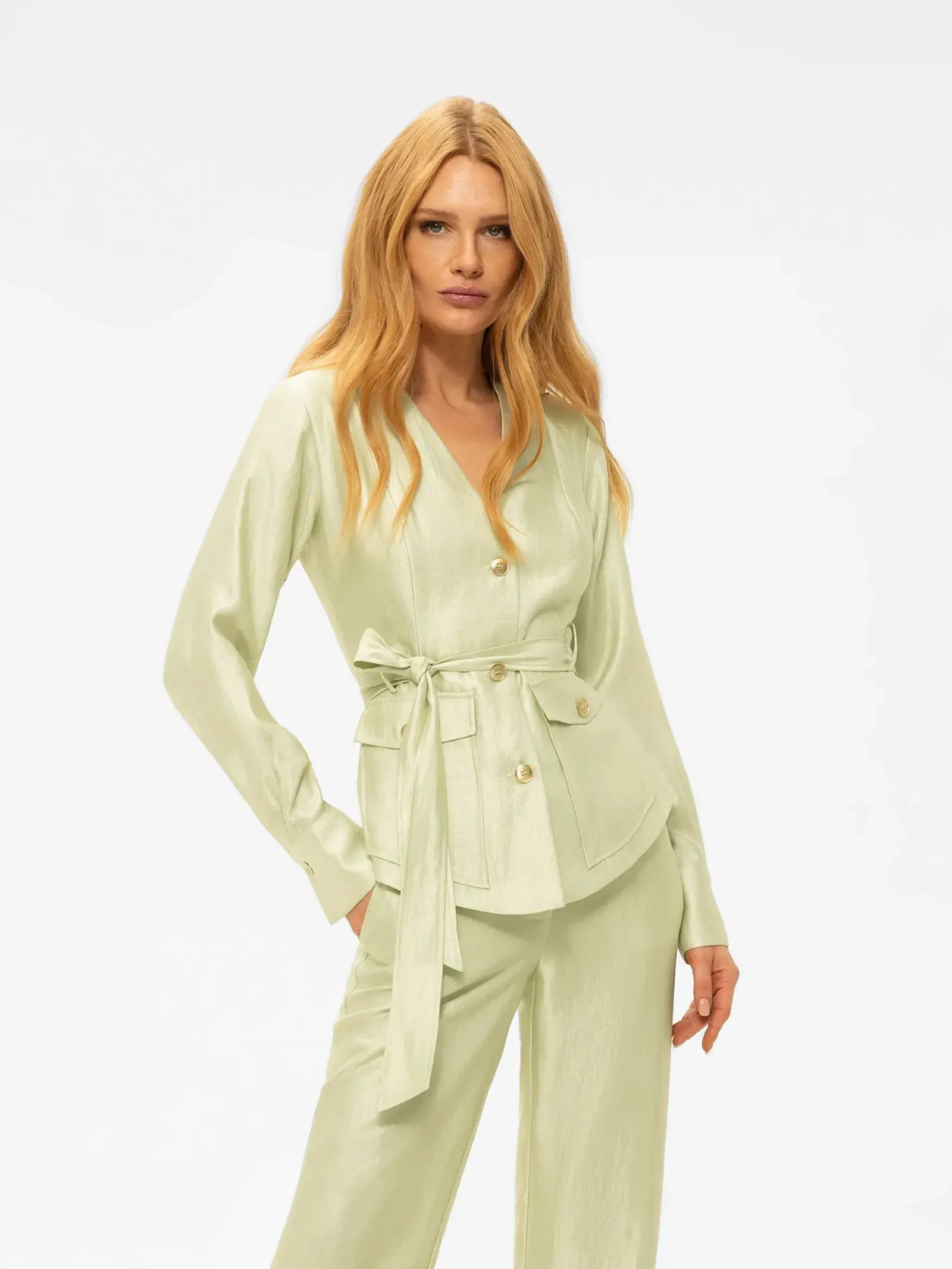 Nikkie Blouse Porlamar Wrap Aloe Vera Nikkie