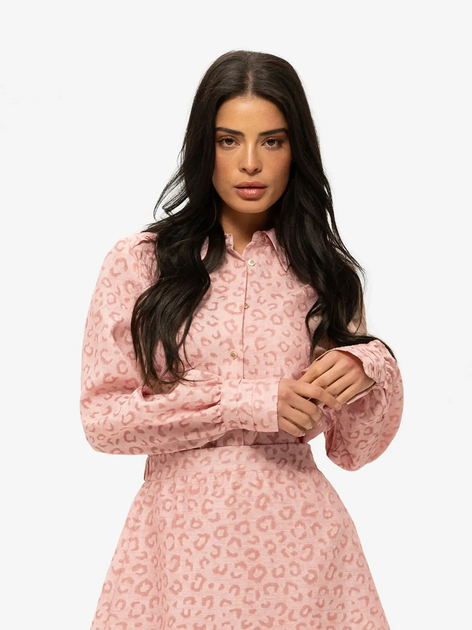 Nikkie Blouse Pragues Leopard Blush Nikkie