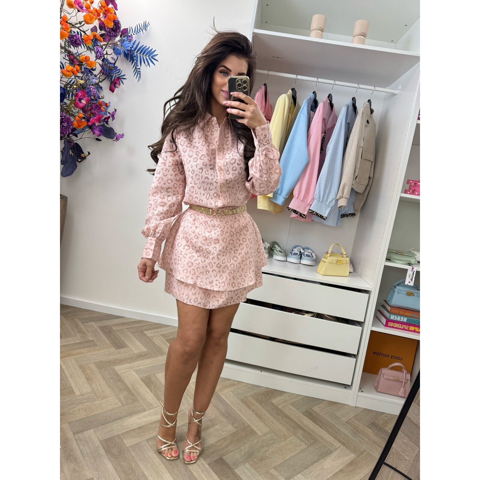 Nikkie Blouse Pragues Leopard Blush Nikkie