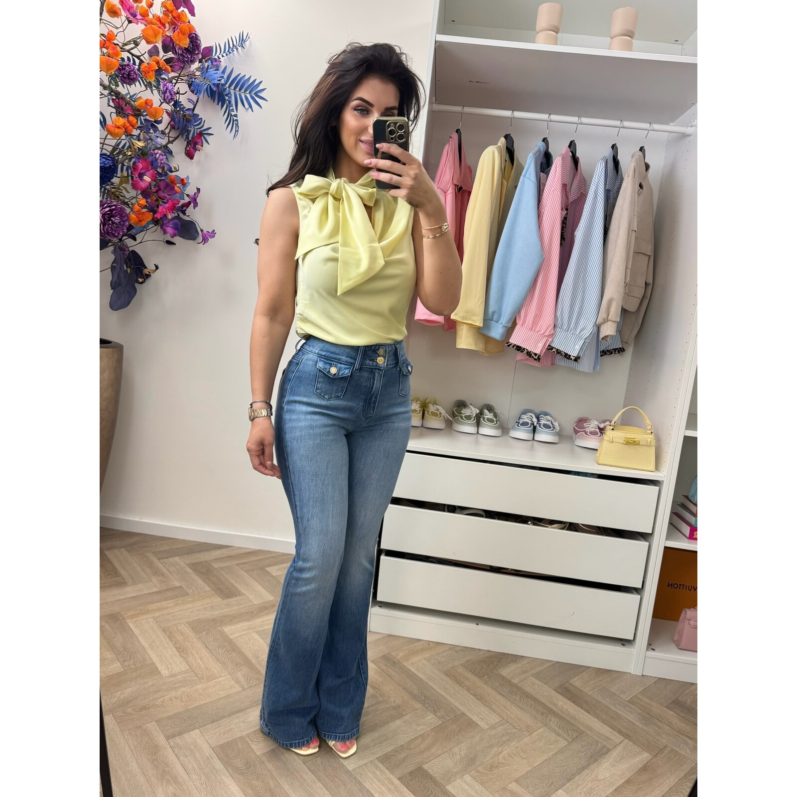 Nikkie Top Provo Satin Lemonade Nikkie