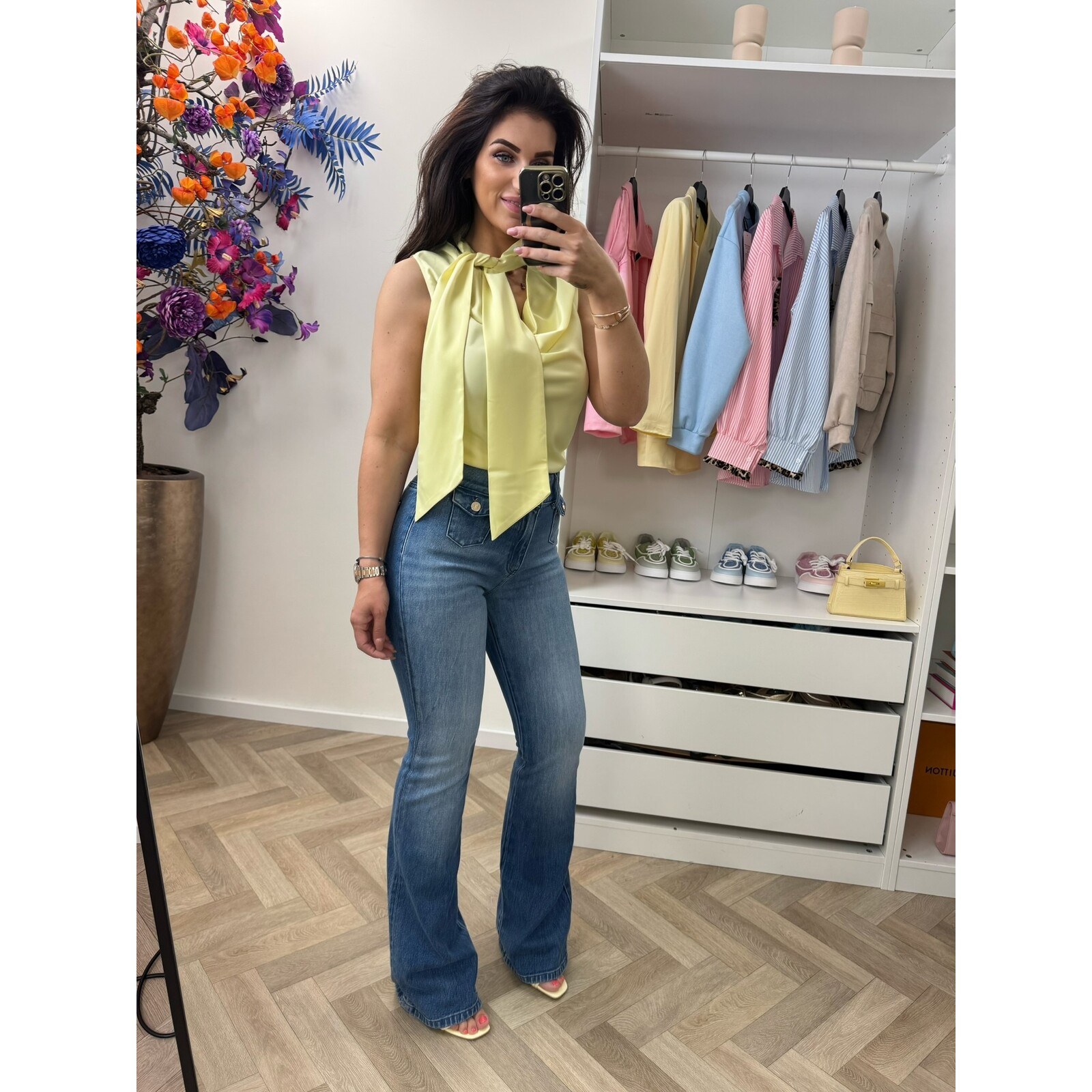 Nikkie Top Provo Satin Lemonade Nikkie