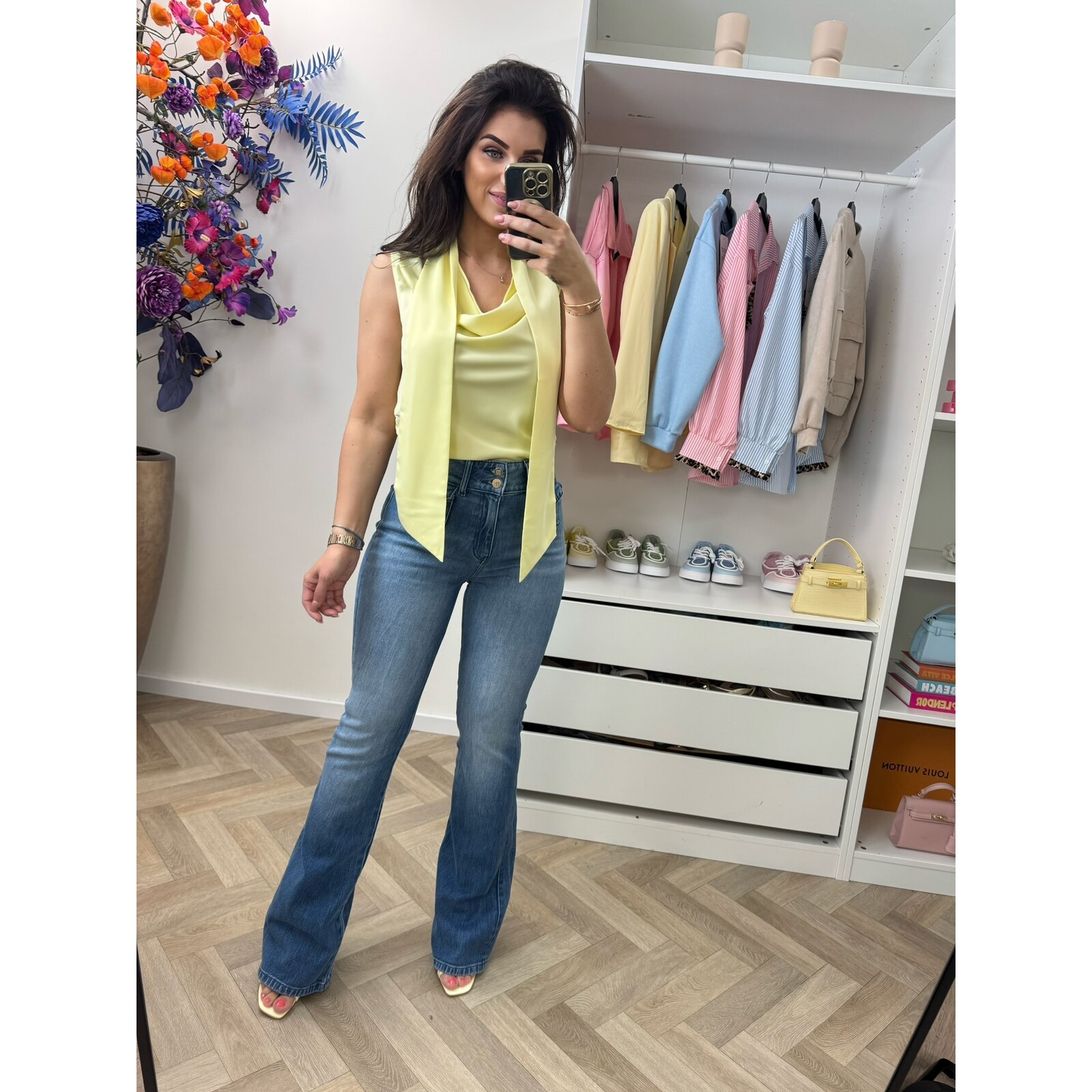 Nikkie Top Provo Satin Lemonade Nikkie
