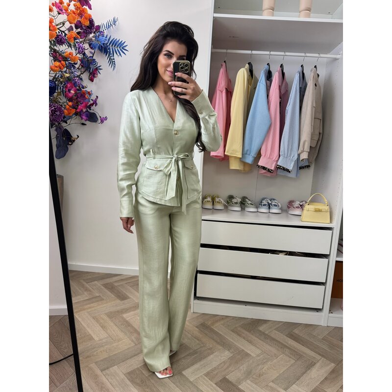 Blouse Porlamar Wrap Aloe Vera Nikkie