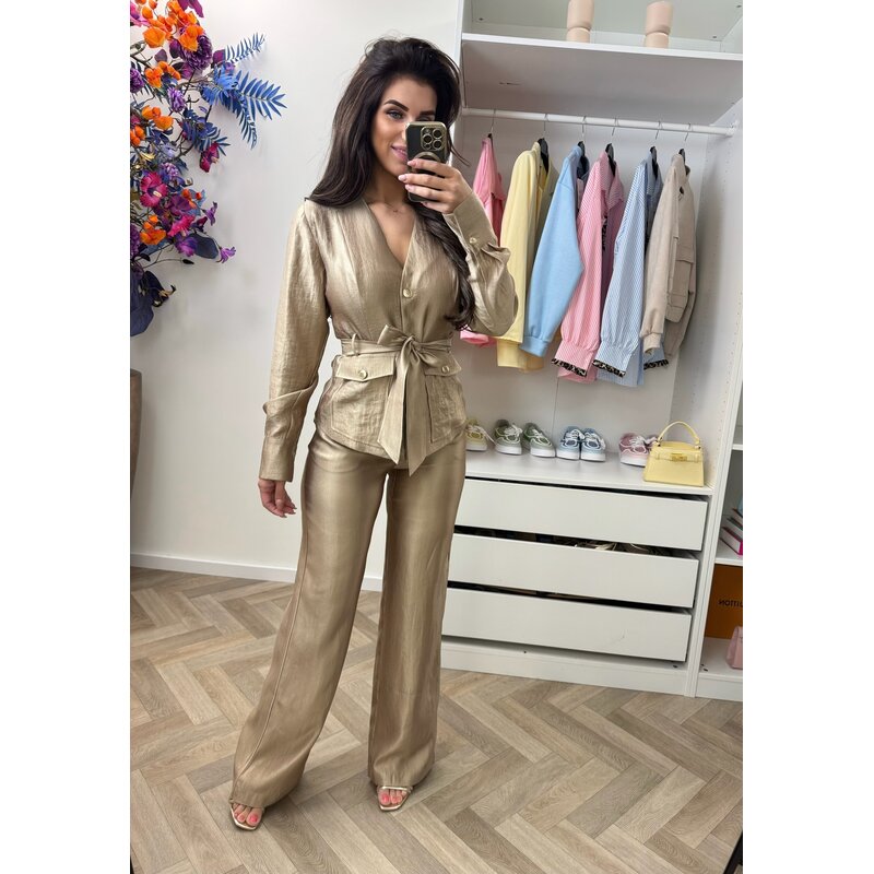 Blouse Porlamar Wrap Travertine Nikkie