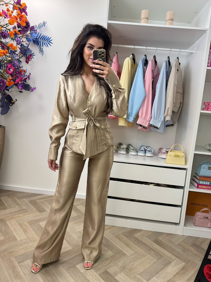 Blouse Porlamar Wrap Travertine Nikkie