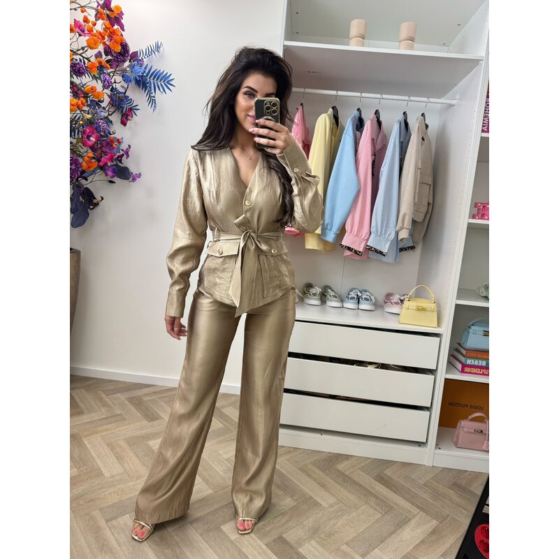 Blouse Porlamar Wrap Travertine Nikkie