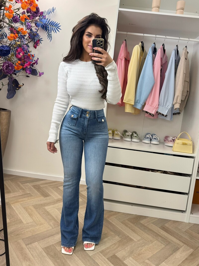 Jeans Piciba Flare Light Blue Nikkie