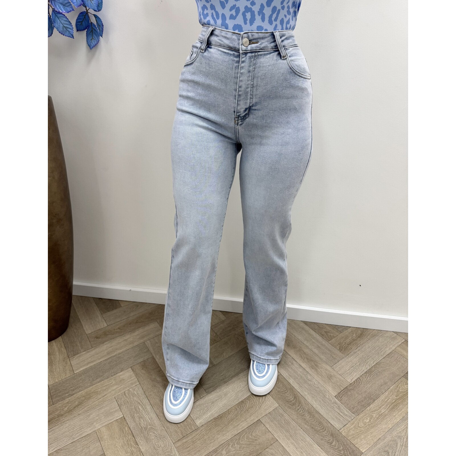 Jeans Leopard Diamonds Blue Hello Miss HM1578-5