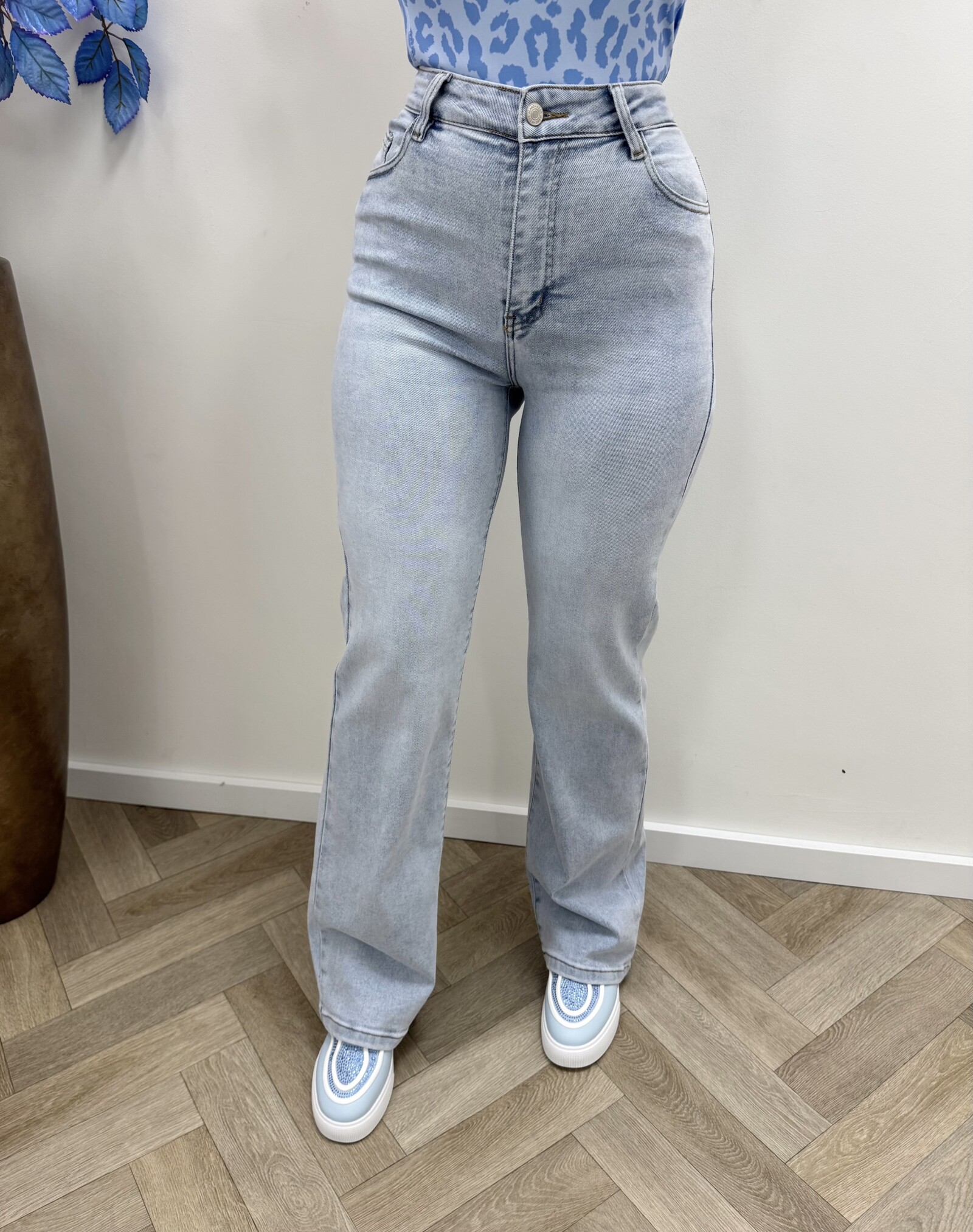 Jeans Leopard Diamonds Blue Hello Miss HM1578-5