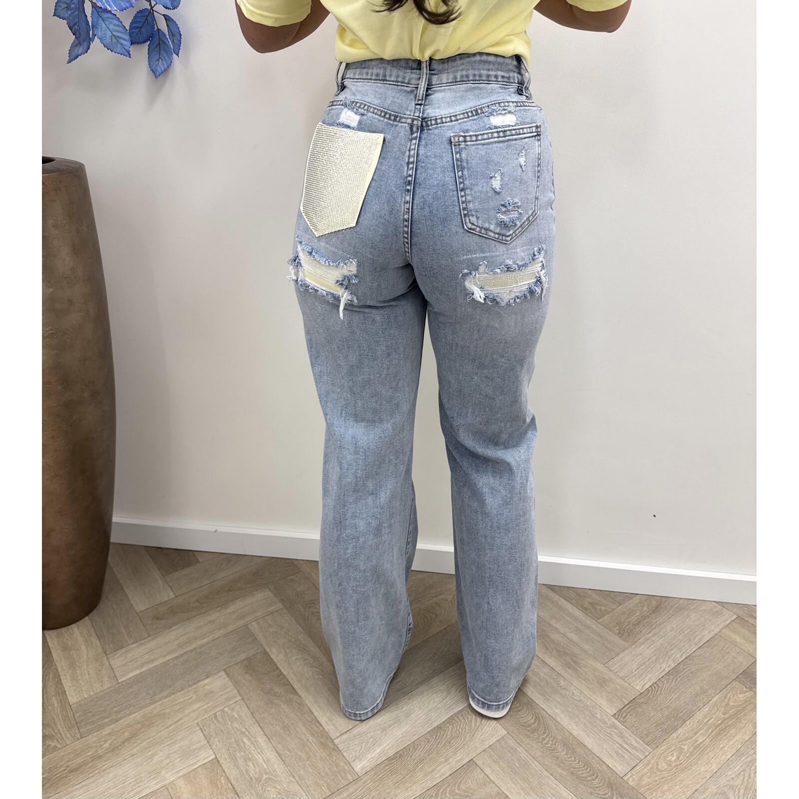 Jeans diamonds Yellow Hello Miss HM1576-2