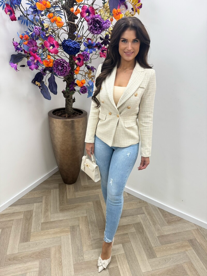 Tweed blazer Bella Beige