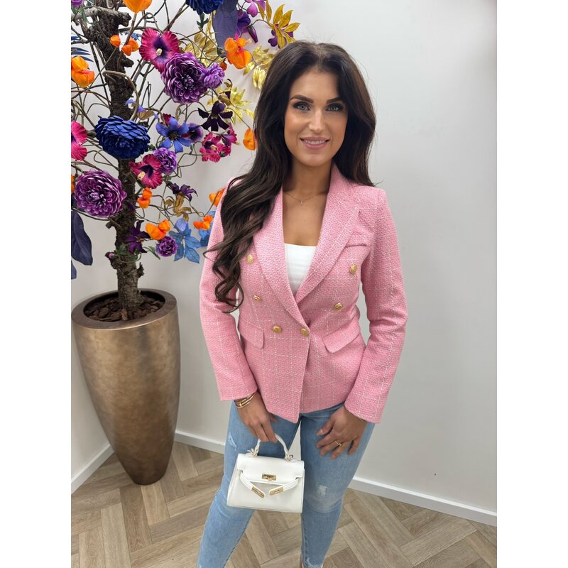 Tweed blazer Bella Pink