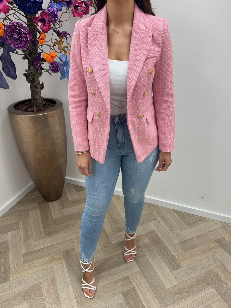Tweed blazer Bella Pink