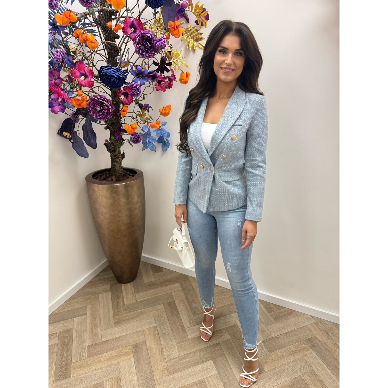 Tweed blazer Bella Blue