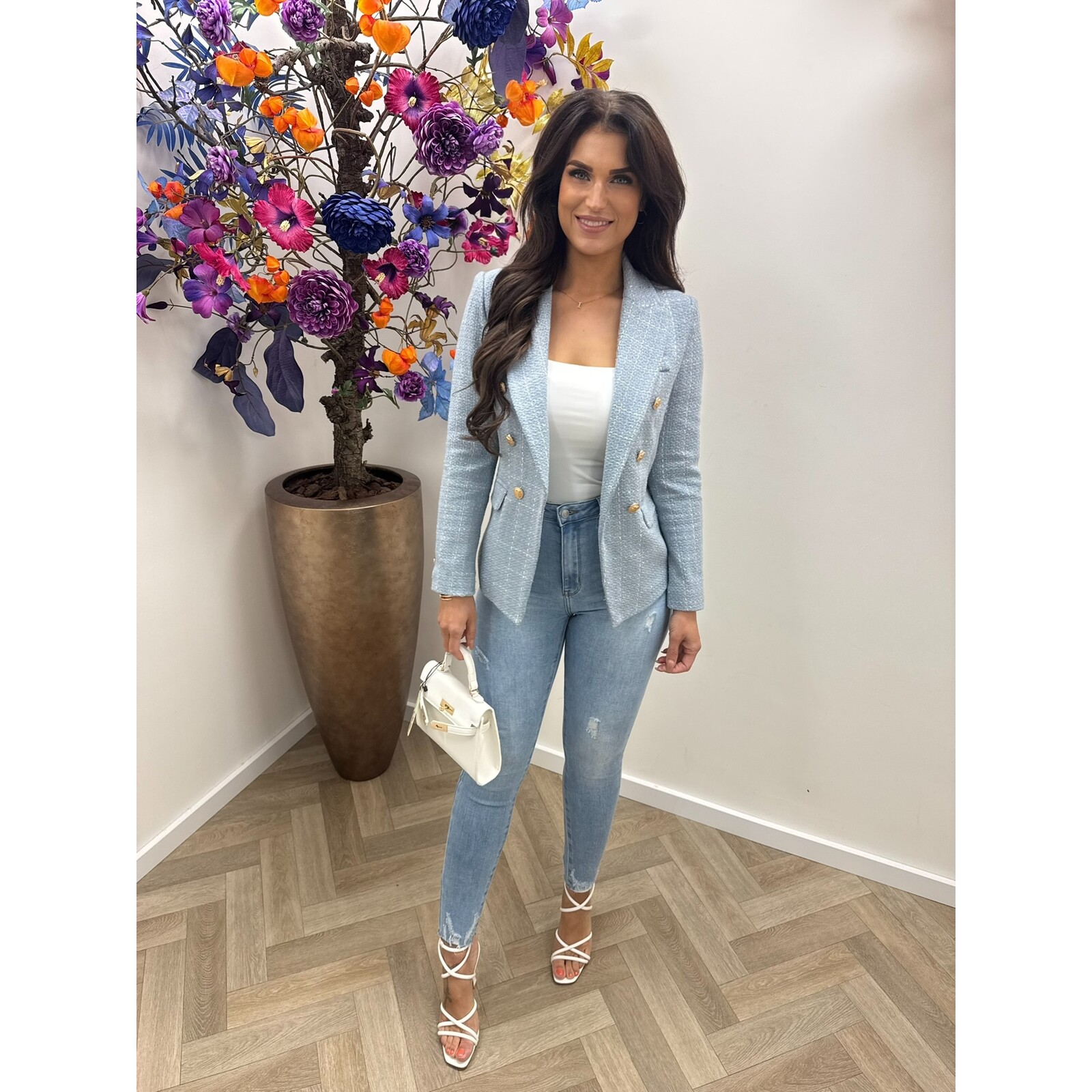 Tweed blazer Bella Blue