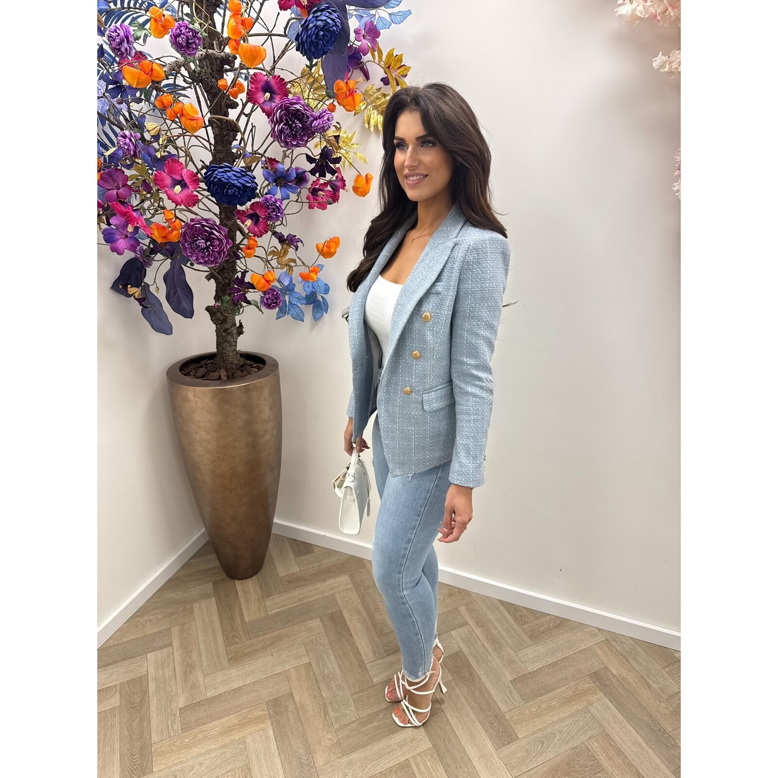 Tweed blazer Bella Blue