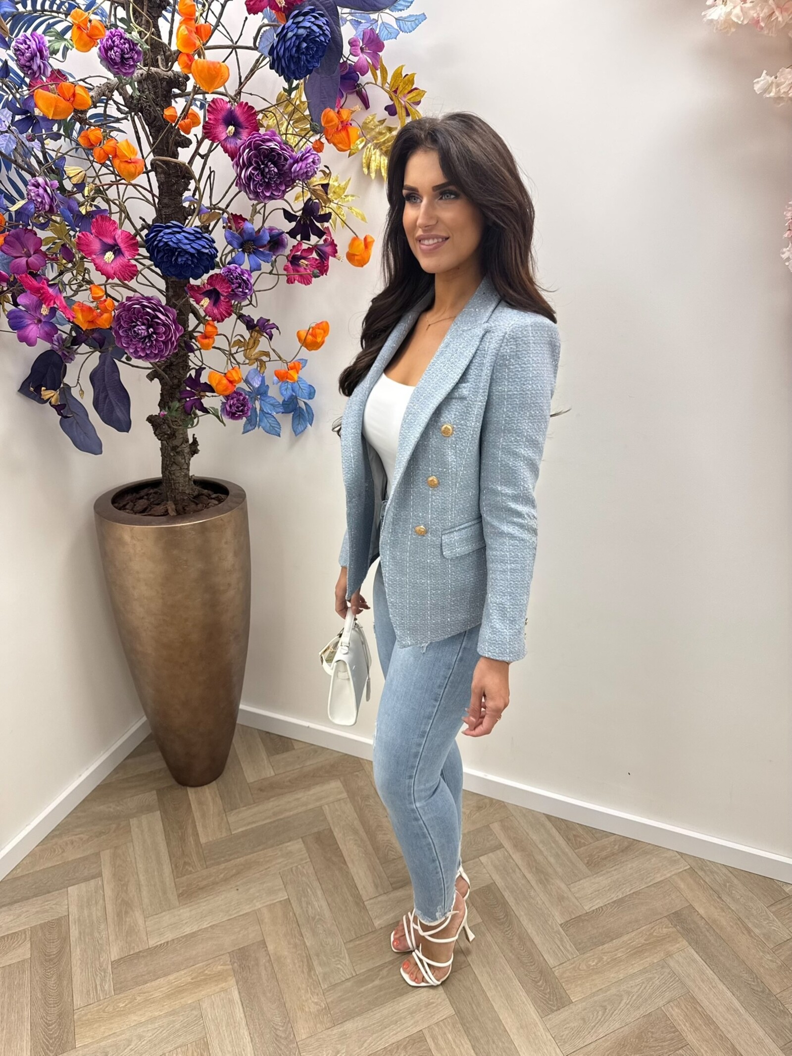 Tweed blazer Bella Blue