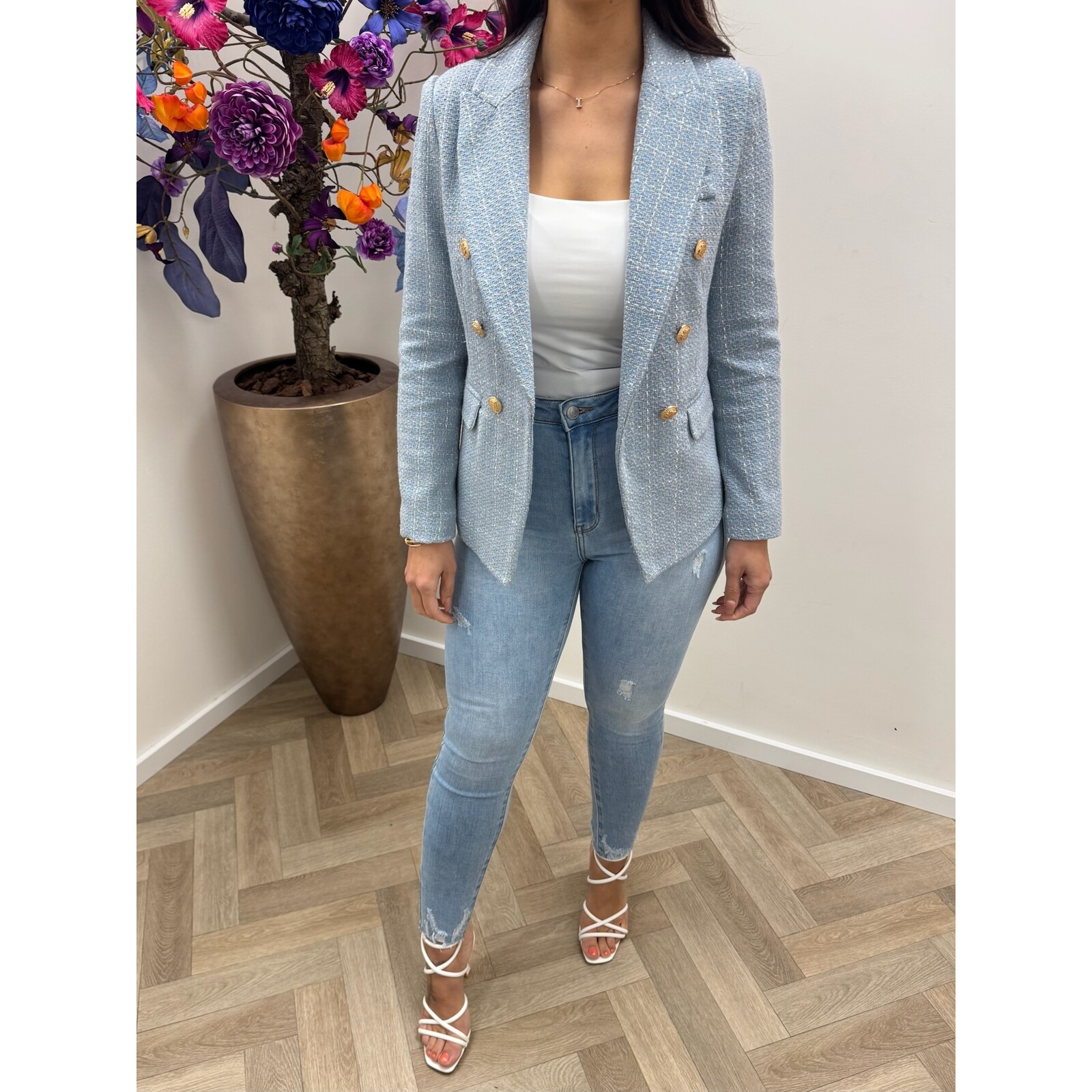 Tweed blazer Bella Blue