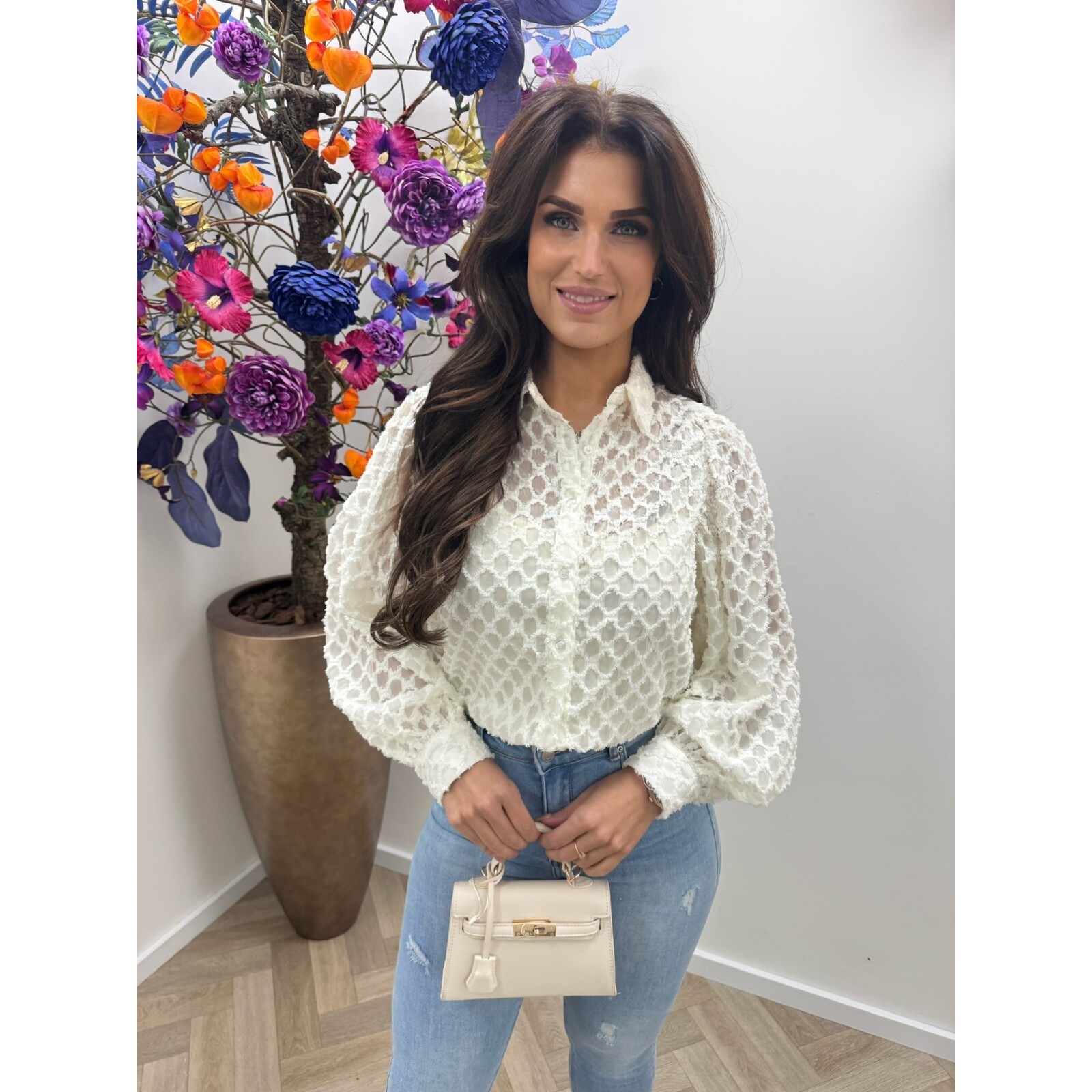 Blouse Fleur AP-2462 Beige