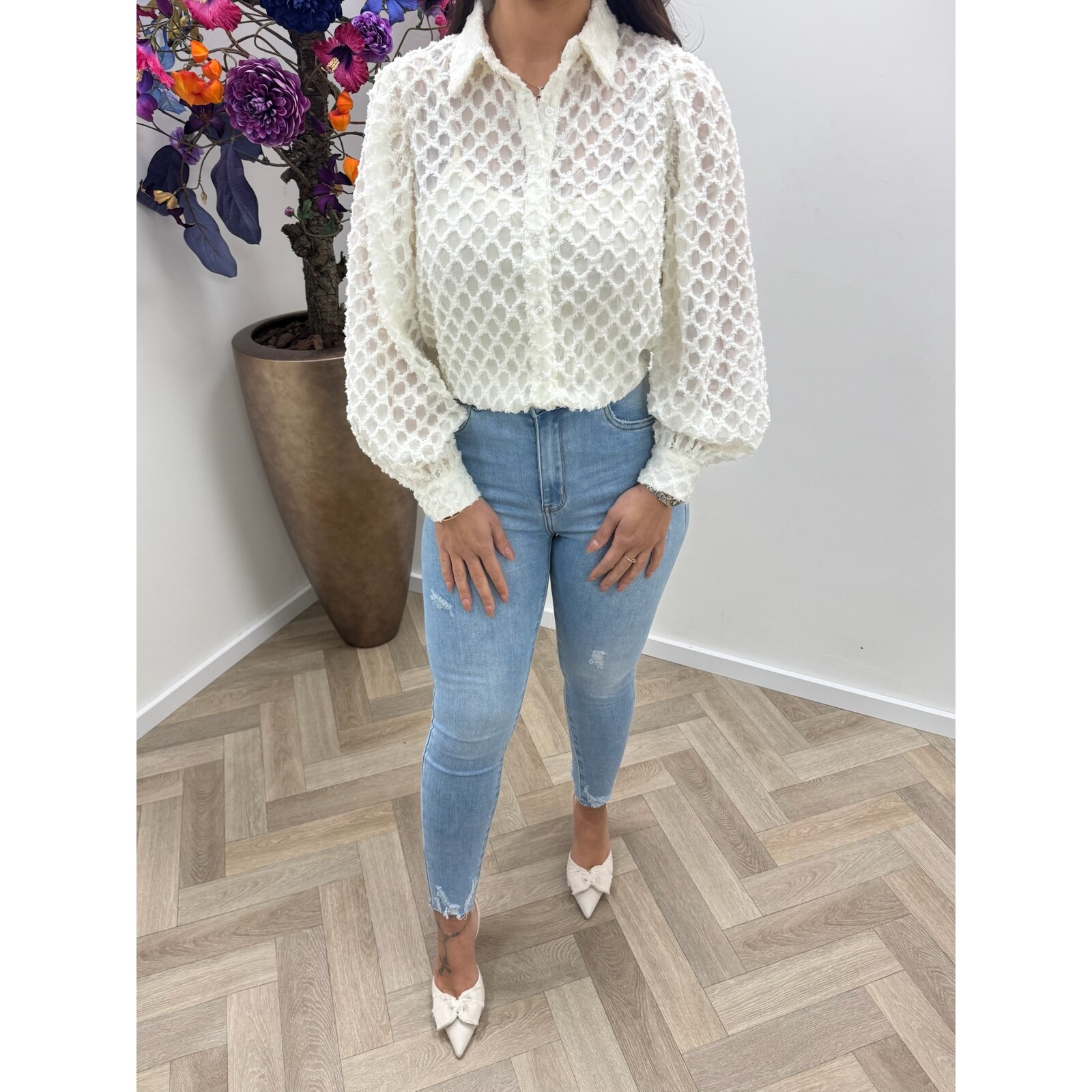 Blouse Fleur AP-2462 Beige