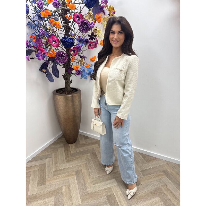 Tweed Blazer Anna Beige