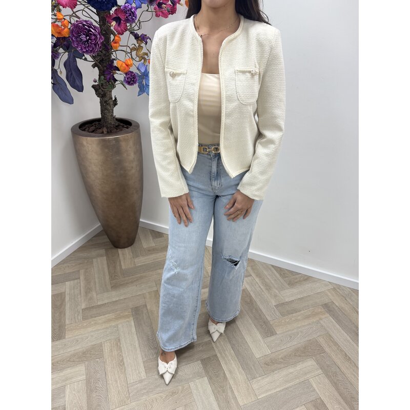 Tweed Blazer Anna Beige