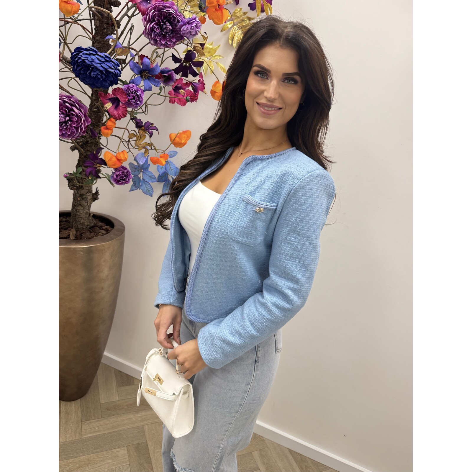 Tweed Blazer Anna Blue