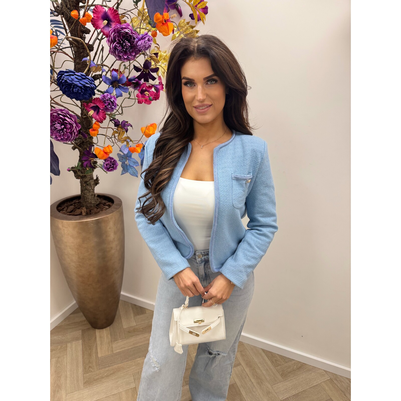 Tweed Blazer Anna Blue