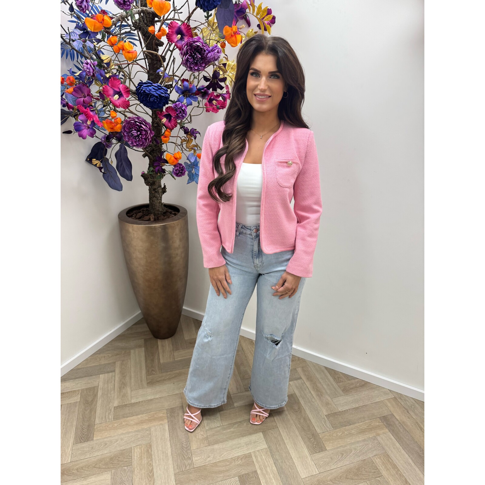 Tweed Blazer Anna Pink