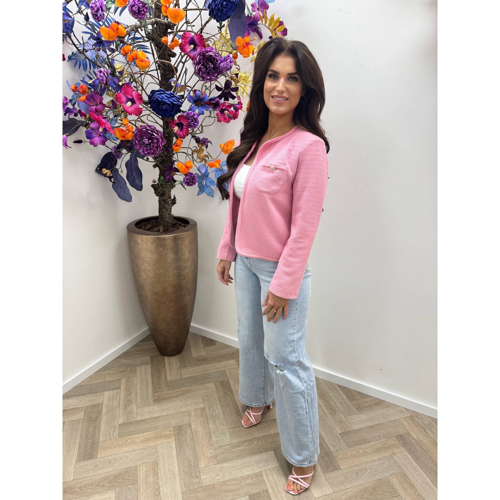 Tweed Blazer Anna Pink