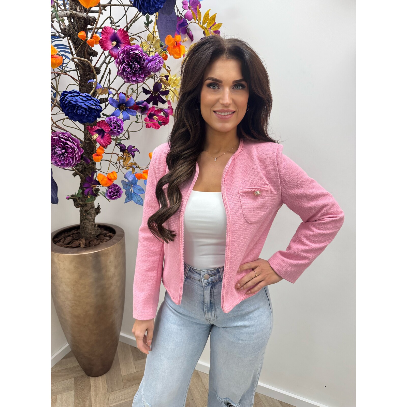 Tweed Blazer Anna Pink