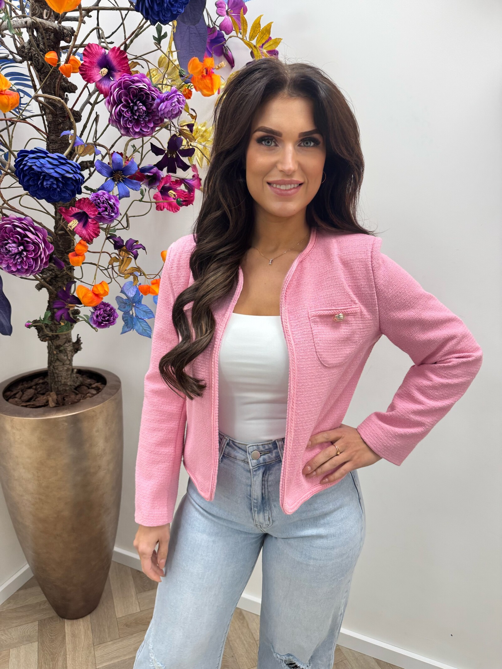 Tweed Blazer Anna Pink