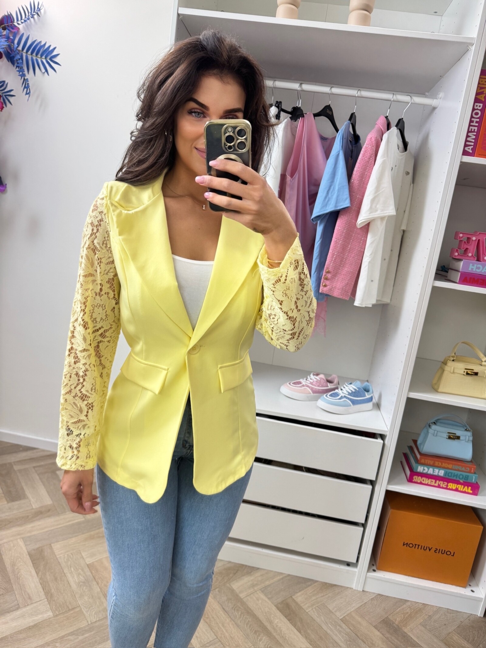 Lace Blazer Summer 3394 Yellow