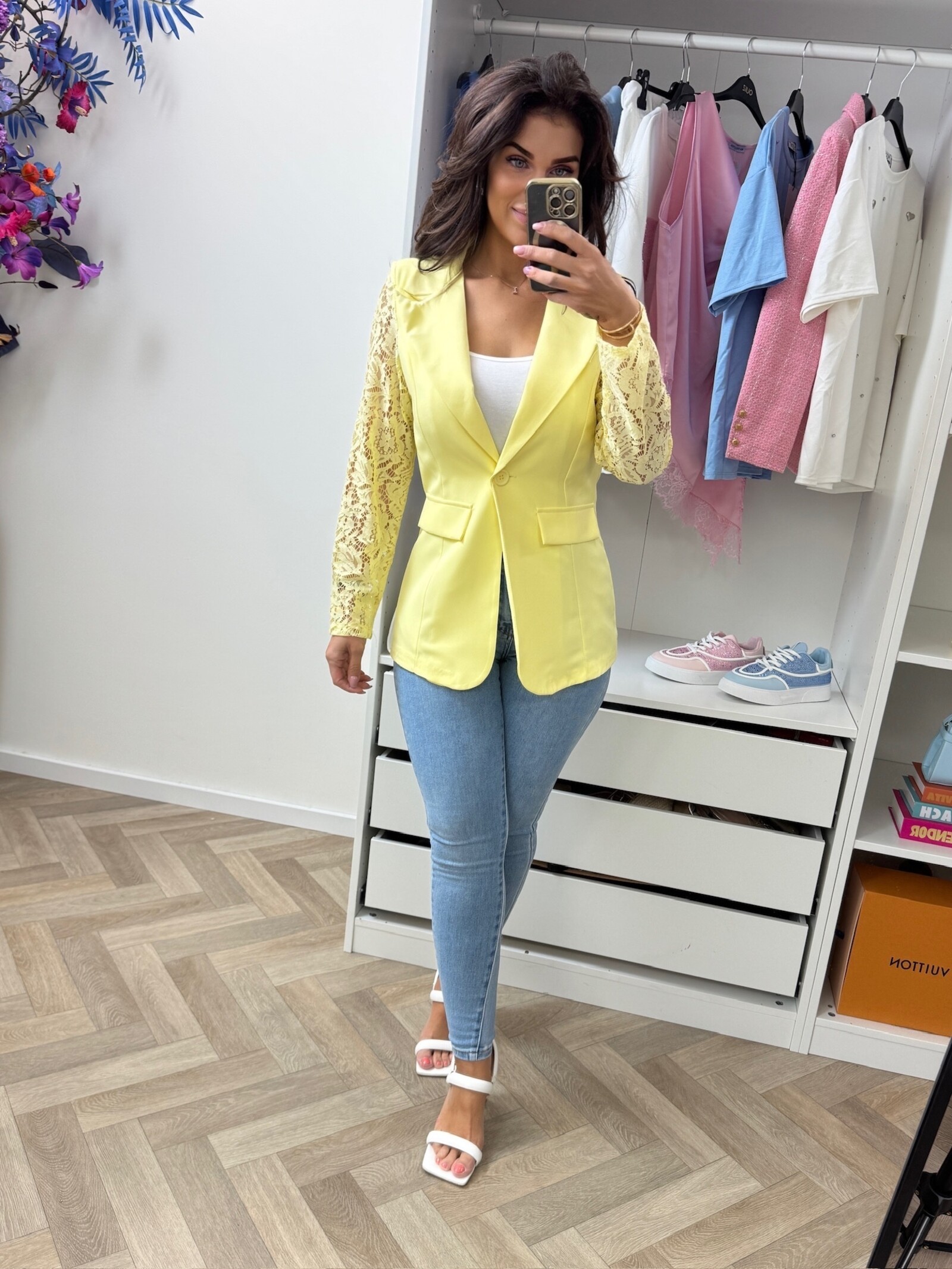 Lace Blazer Summer 3394 Yellow