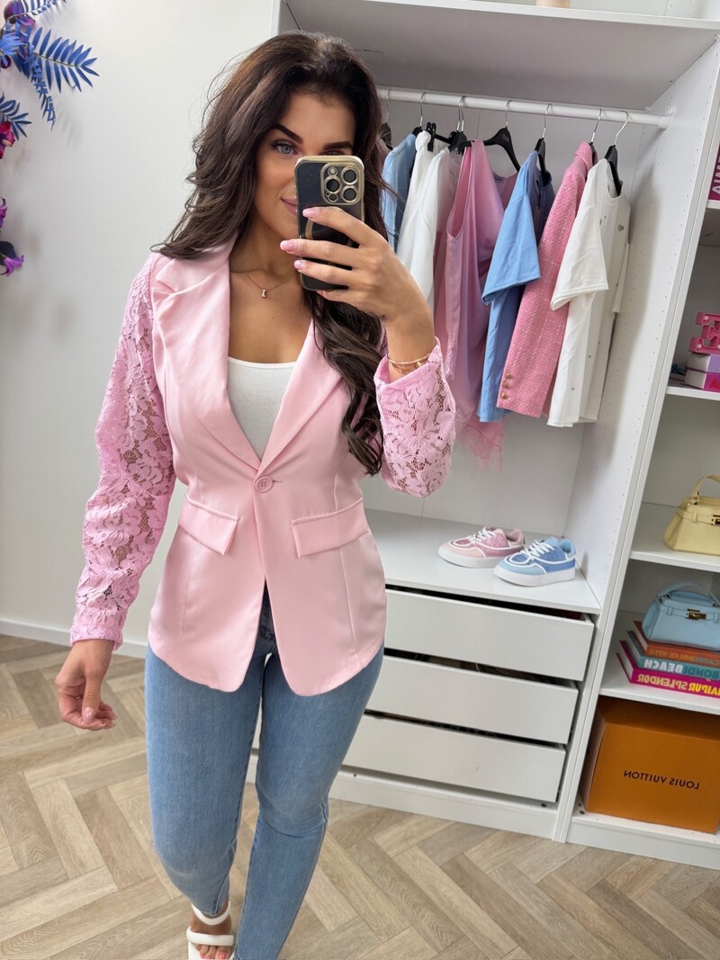 Lace Blazer Summer 3394 Pink