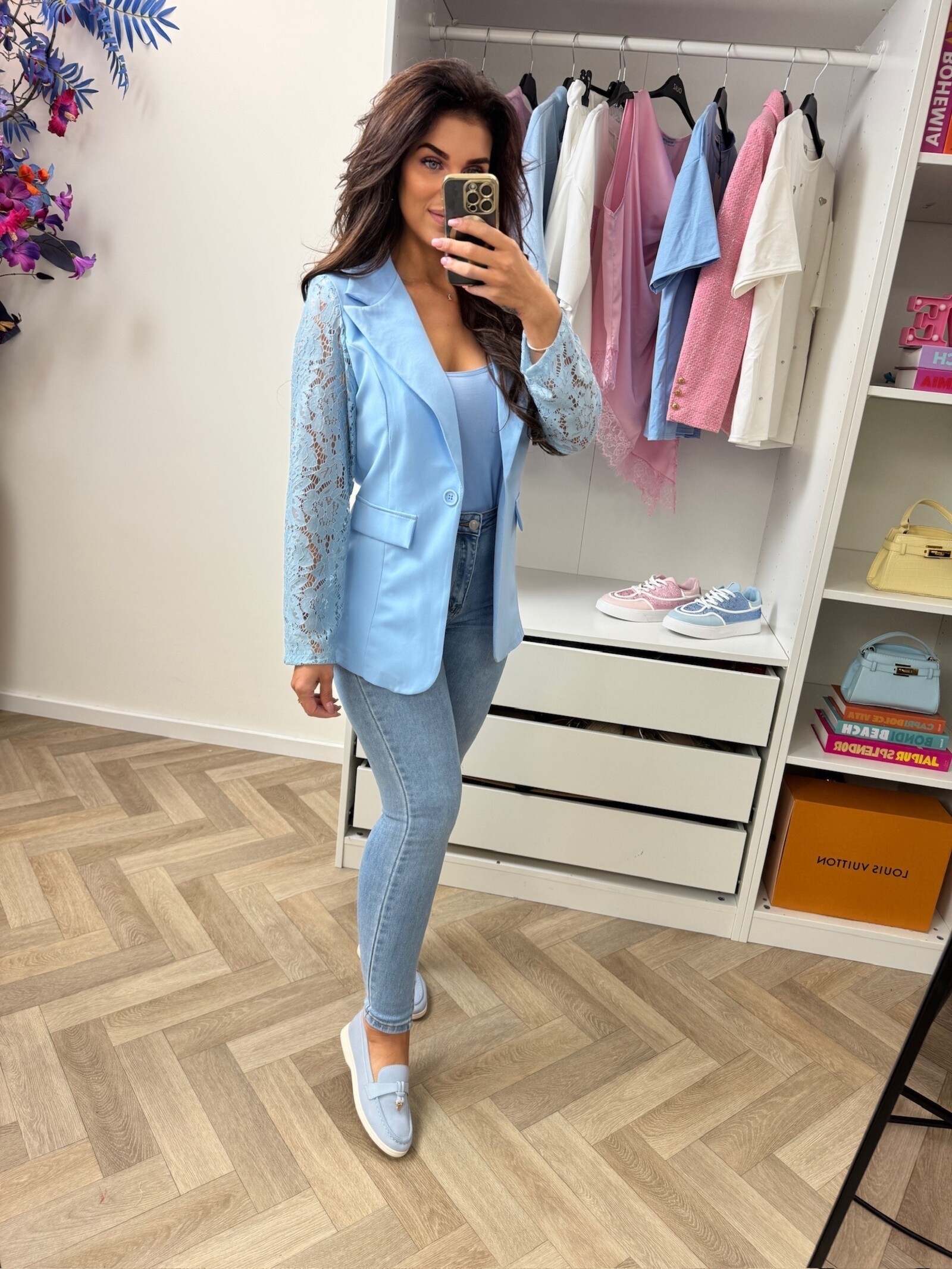 Lace Blazer Summer 3394  Light Blue