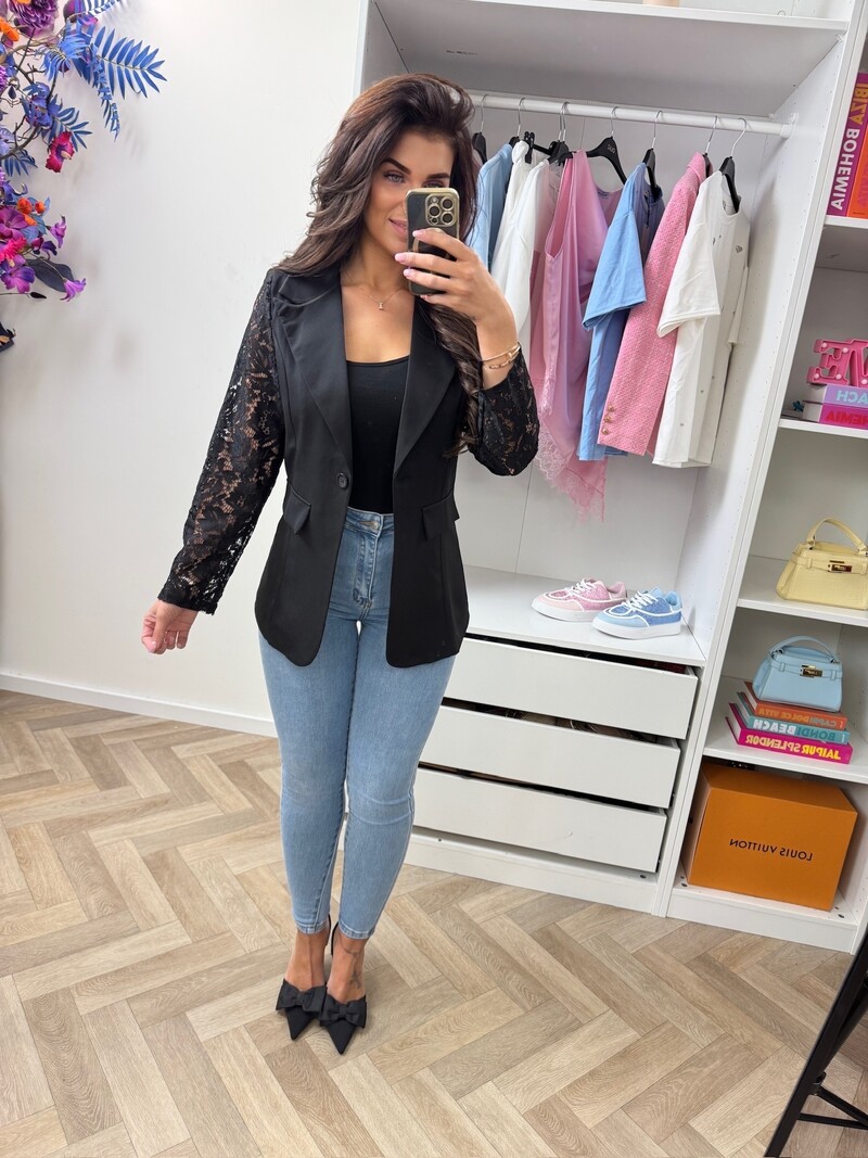 Lace Blazer Summer 3394 Black