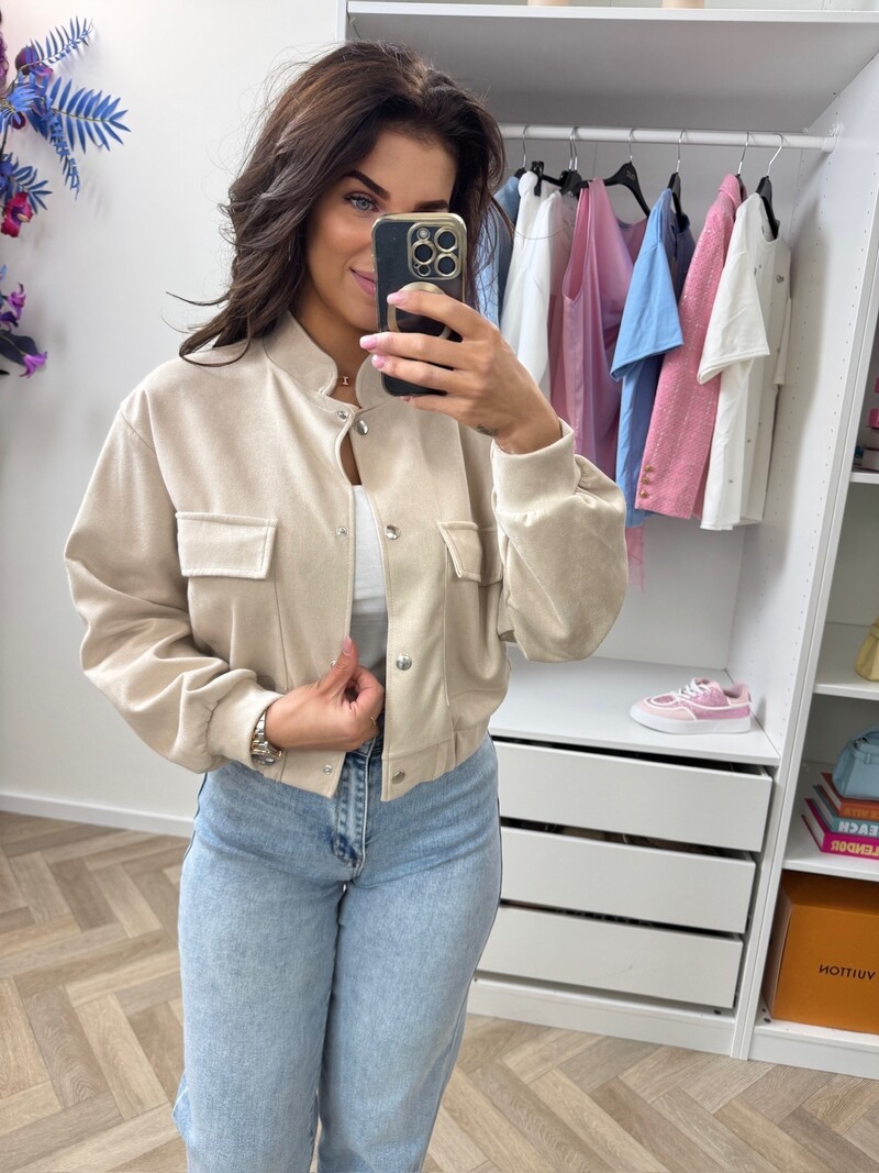 Suède jacket Celina Beige