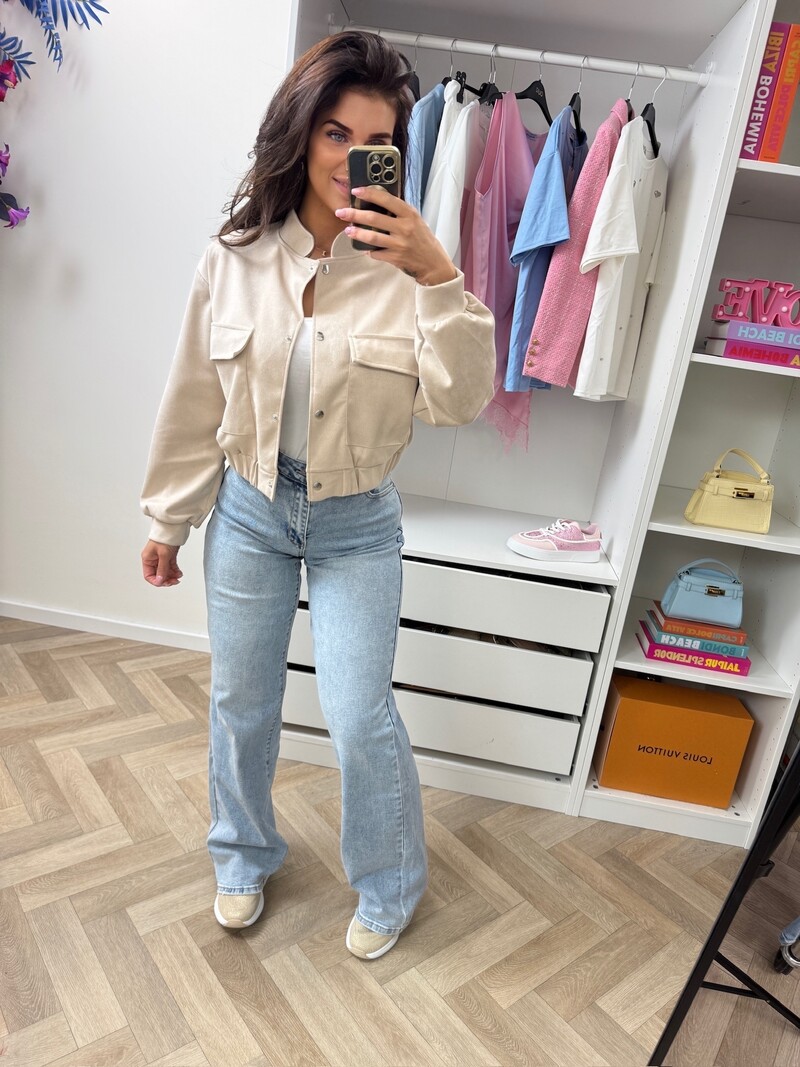 Suède jacket Celina Beige