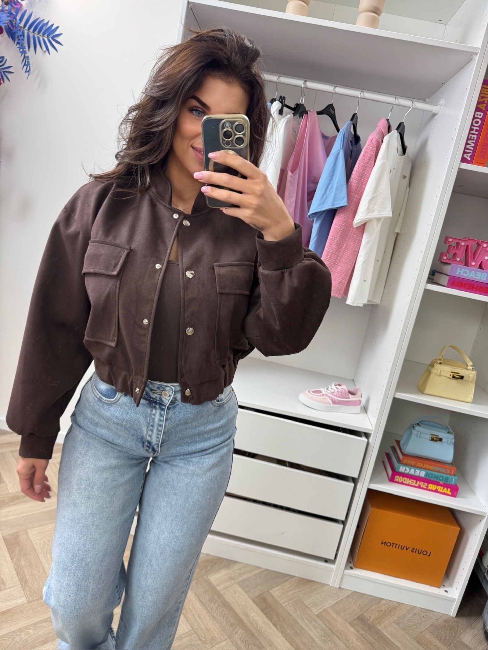 Suède jacket Celina Choco