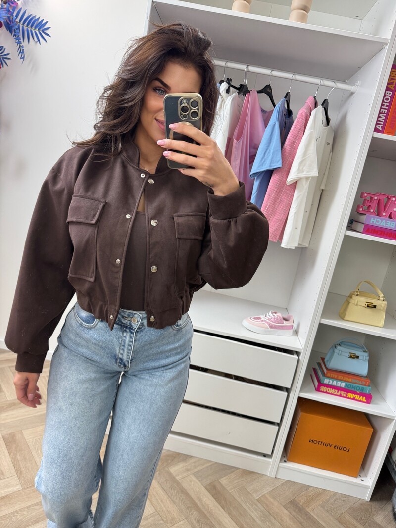 Suède jacket Celina Choco