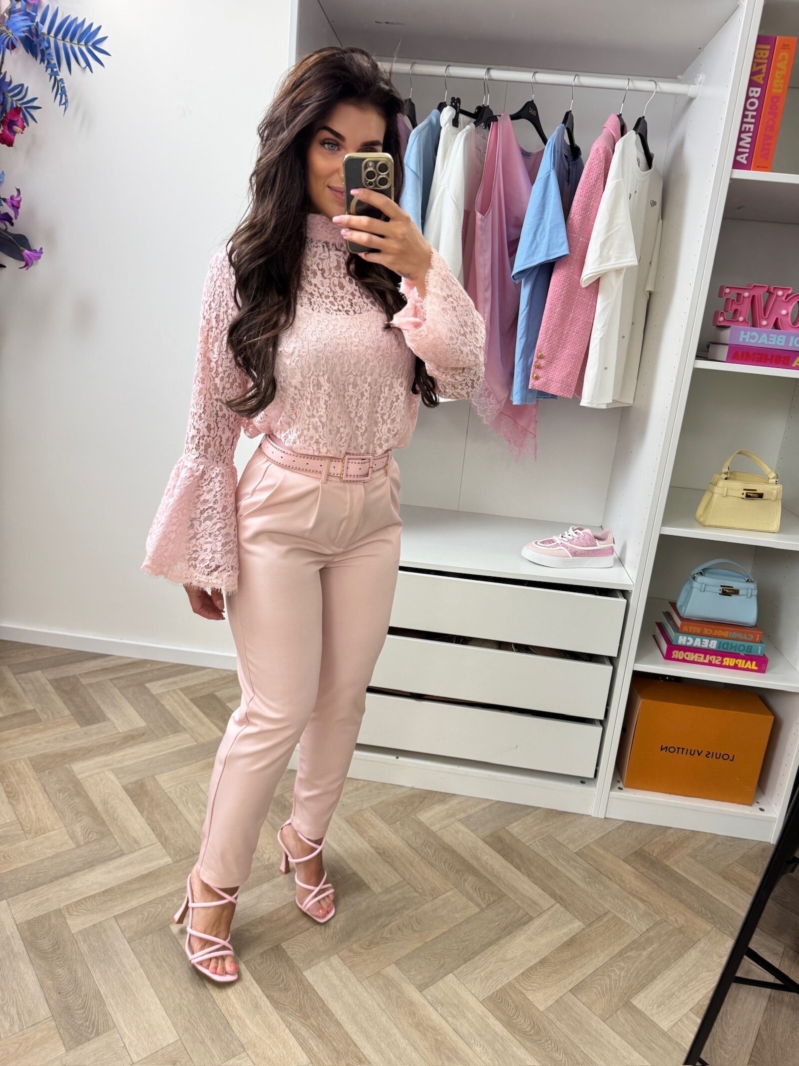 Blouse Stina lace VMCK1071 Pink